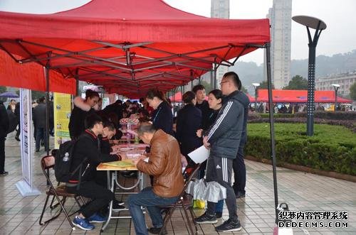 招聘会现场人山人海